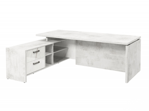 Стол с опорной тумбой FB-121L.GG (L) Хромикс белый/Мрамор Леванто белый Стол с опорной тумбой FB-121L.GG (L) Хромикс белый/Мрамор Леванто белый