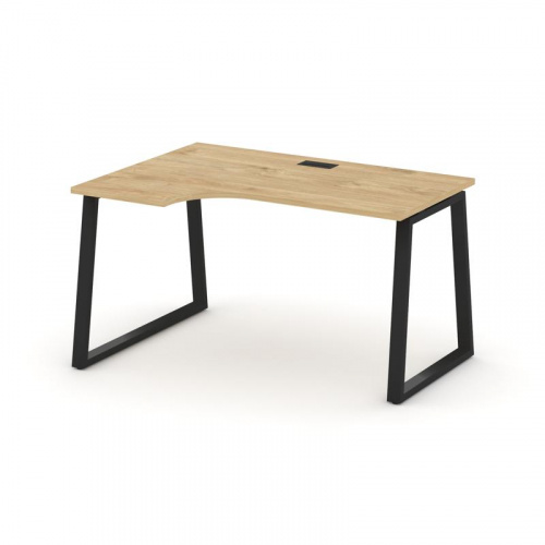 Style Project Стол рабочий эргоном. SN-6T1.SPA-021(L) Акация Лорка/Металл Антрацит/Заглушка Пластик Style Project Стол рабочий эргоном. SN-6T1.SPA-021(L) Акация Лорка/Металл Антрацит/Заглушка Пластик