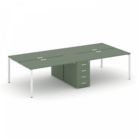 Бенч-система на 4 места с 1 опорной тумбой Concept CN.DRS-417