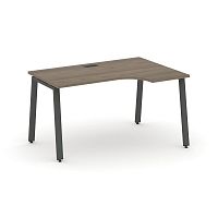 Style Project Стол рабочий эргоном. SN-6A.SPA-001(R) Вяз Благородный/Металл Антрацит 1380*600/980*75