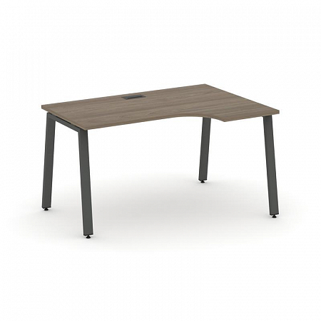 Style Project Стол рабочий эргоном. SN-6A.SPA-001(R) Вяз Благородный/Металл Антрацит 1380*600/980*75