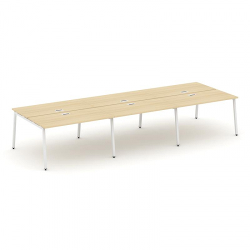 Style Project Рабочая станция 2-х сторон. SN-4A.DRS-073 Тиквуд Светлый/Металл Белый 4140*1432*750 фото 24