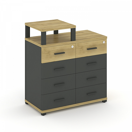 Тумба приставная c 8 ящиками и надставкой Concept CN.TSP-014 A