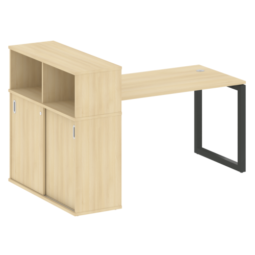 Стол офисный с шкафом-купе на О-обр. м/к Metal System Quattro 50БО.РС-СШК-3.3 фото 14 Стол офисный с шкафом-купе на О-обр. м/к Metal System Quattro 50БО.РС-СШК-3.3 фото 14