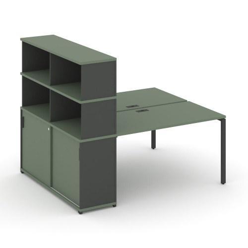 Бенч-система с опорным шкафом-купе с надставкой Concept CN.DRS-242 фото 2