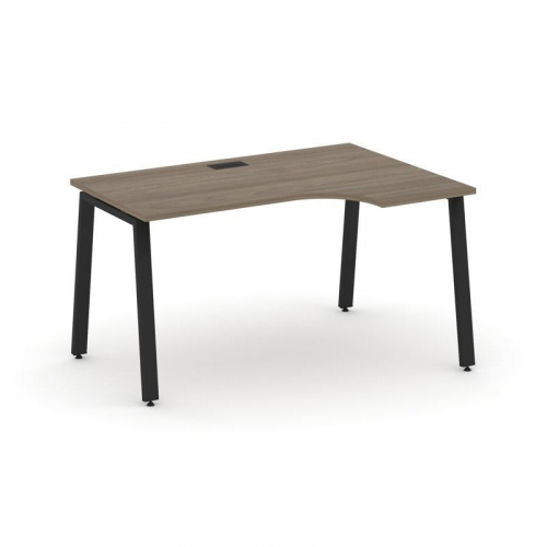 Style Project Стол рабочий эргоном. SN-6A.SPA-022(R) Антрацит/Металл Белый 1580*800/980*750 фото 6