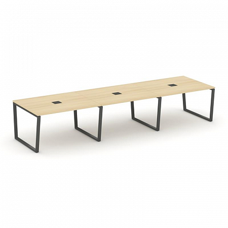 Style Project Стол переговорный SN-6T2.SPRG-053 Акация Лорка/Металл Антрацит/Заглушка Металл Антраци