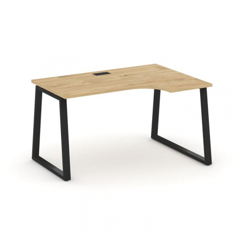 Style Project Стол рабочий эргоном. SN-6T1.SPA-022(R) Акация Лорка/Металл Антрацит/Заглушка Пластик Style Project Стол рабочий эргоном. SN-6T1.SPA-022(R) Акация Лорка/Металл Антрацит/Заглушка Пластик
