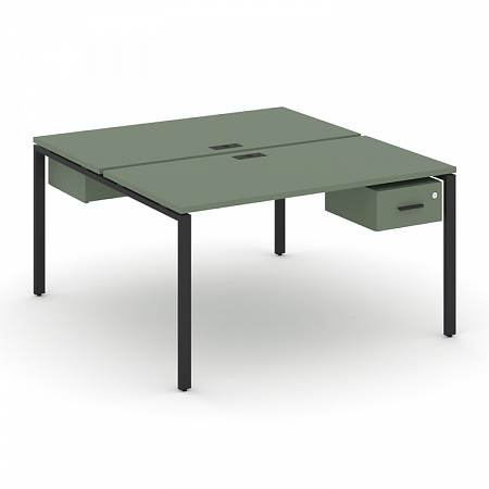 Бенч-система на 2 места с подвесными тумбами Concept CN.DRS-111