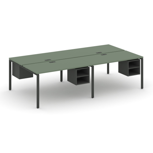 Бенч-система на 4 места с подвесными тумбами Concept CN.DRS-127