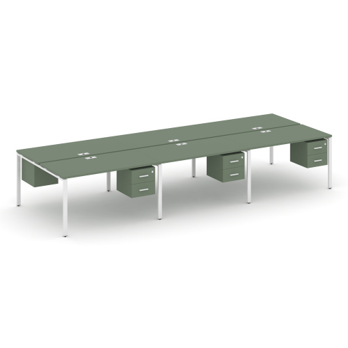 Бенч-система на 6 мест с подвесными тумбами Concept CN.DRS-155