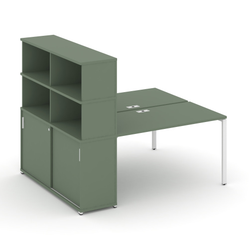 Бенч-система с опорным шкафом-купе с надставкой Concept CN.DRS-242 Бенч-система с опорным шкафом-купе с надставкой Concept CN.DRS-242
