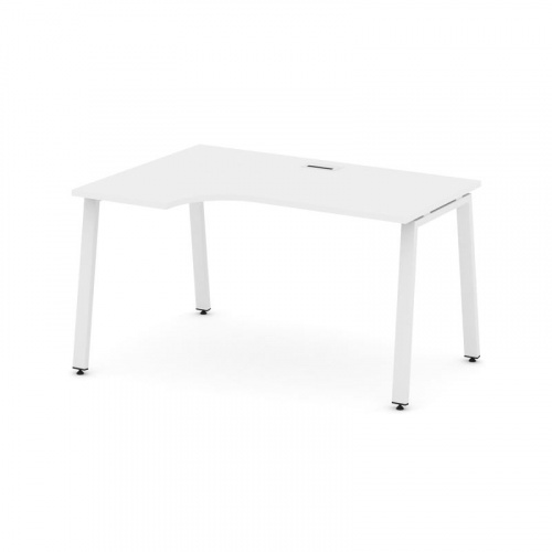 Style Project Стол рабочий эргоном. SN-6A.SPA-022(L) Антрацит/Металл Белый 1580*800/980*750 фото 18