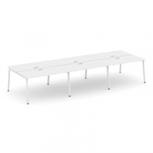 Style Project Рабочая станция 2-х сторон. SN-4A.DRS-073 Тиквуд Светлый/Металл Белый 4140*1432*750 фото 20