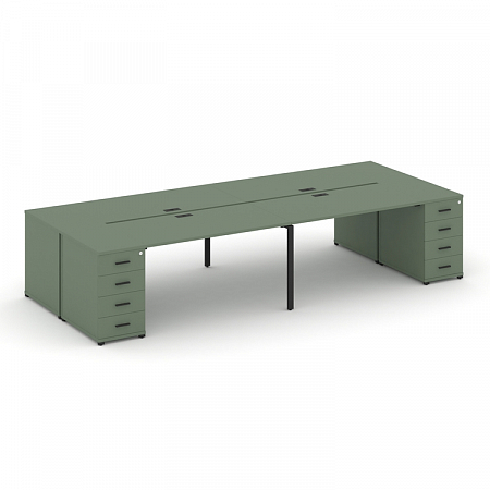 Бенч-система на 4 места с 2 опорными тумбами Concept CN.DRS-425