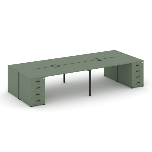 Бенч-система на 4 места с 2 опорными тумбами Concept CN.DRS-427 Бенч-система на 4 места с 2 опорными тумбами Concept CN.DRS-427