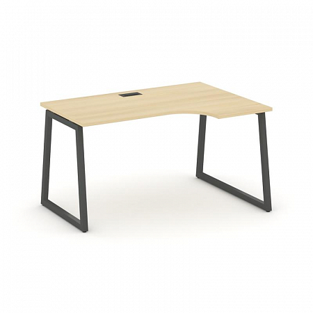 Style Project Стол рабочий эргоном. SN-4T1.SPA-011(R) Акация Лорка/Металл Антрацит/Заглушка Пластик