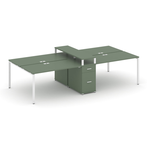 Бенч-система на 4 места с 1 опорной тумбой Concept CN.DRS-438