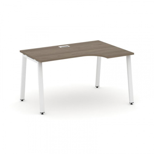 Style Project Стол рабочий эргоном. SN-6A.SPA-022(R) Антрацит/Металл Белый 1580*800/980*750 фото 23