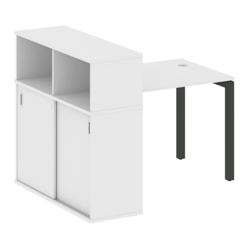 Стол офисный с шкафом-купе на П-обр. м/к Metal System Quattro 50БП.РС-СШК-3.1 фото 14 Стол офисный с шкафом-купе на П-обр. м/к Metal System Quattro 50БП.РС-СШК-3.1 фото 14