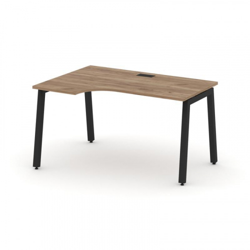 Style Project Стол рабочий эргоном. SN-5A.SPA-021(L) Дуб Табак/Металл Белый 1380*800/980*750 фото 4 Style Project Стол рабочий эргоном. SN-5A.SPA-021(L) Дуб Табак/Металл Белый 1380*800/980*750 фото 4