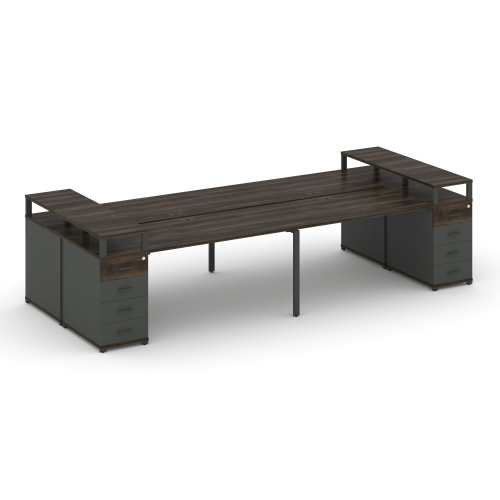 Бенч-система на 4 места с 2 опорными тумбами Concept CN.DRS-444 фото 3