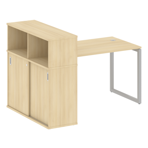 Стол офисный с шкафом-купе на О-обр. м/к Metal System Quattro 40БО.РС-СШК-3.2 фото 8 Стол офисный с шкафом-купе на О-обр. м/к Metal System Quattro 40БО.РС-СШК-3.2 фото 8