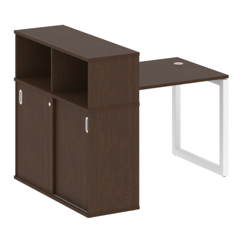 Стол офисный с шкафом-купе на О-обр. м/к Metal System Quattro 50БО.РС-СШК-3.1 фото 10 Стол офисный с шкафом-купе на О-обр. м/к Metal System Quattro 50БО.РС-СШК-3.1 фото 10