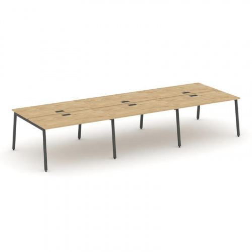 Style Project Рабочая станция 2-х сторон. SN-4A.DRS-073 Тиквуд Светлый/Металл Белый 4140*1432*750 фото 21