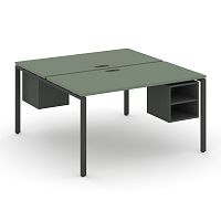 Бенч-система на 2 места с подвесными тумбами Concept CN.DRS-105