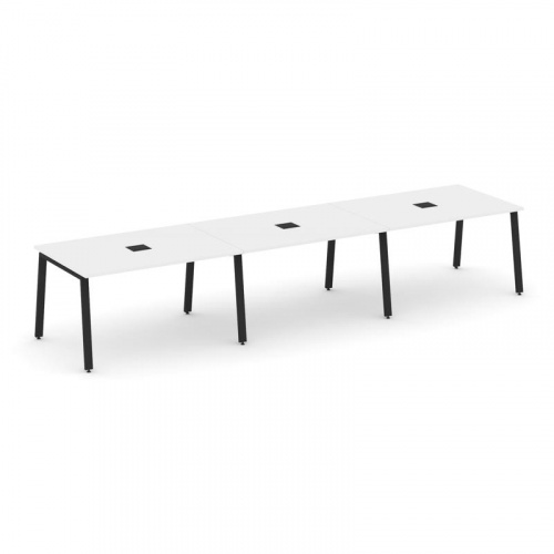 Style Project Стол переговорный SN-6A.SPRG-024 Дуб Наварра/Металл Белый 4740*980*750 фото 14