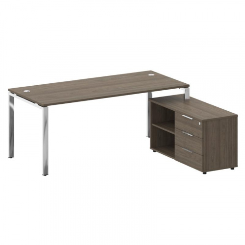 Стол руководителя с тумбой Metal System Direct БГ.СРТ-5.8 (R)