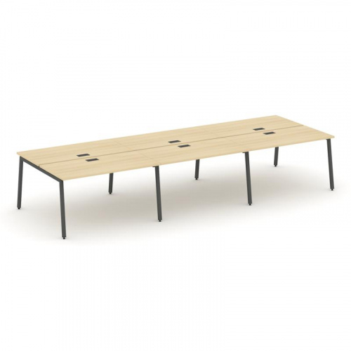 Style Project Рабочая станция 2-х сторон. SN-4A.DRS-073 Тиквуд Светлый/Металл Белый 4140*1432*750 фото 16