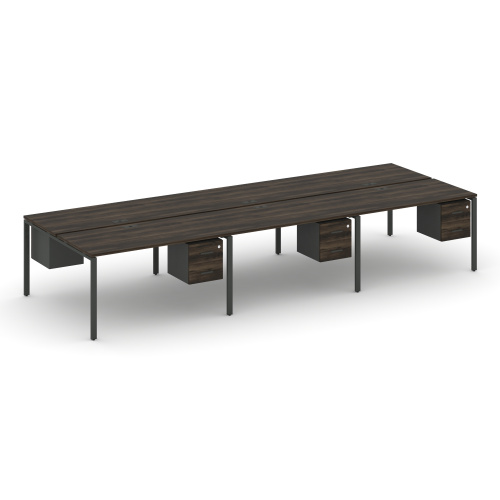 Бенч-система на 6 мест с подвесными тумбами Concept CN.DRS-155 фото 3