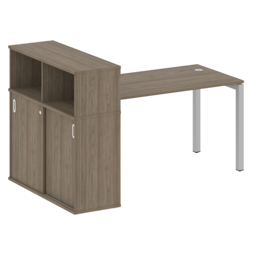 Стол офисный с шкафом-купе на П-обр. м/к Metal System Quattro 50БП.РС-СШК-3.3 фото 2 Стол офисный с шкафом-купе на П-обр. м/к Metal System Quattro 50БП.РС-СШК-3.3 фото 2