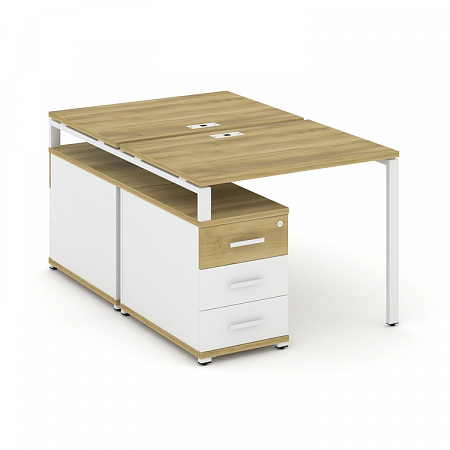 Бенч-система на 2 места с опорной тумбой Concept CN.DRS-301