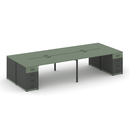 Бенч-система на 4 места с 2 опорными тумбами Concept CN.DRS-426 фото 2 Бенч-система на 4 места с 2 опорными тумбами Concept CN.DRS-426 фото 2