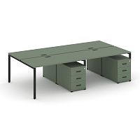 Бенч-система на 4 места с 2 опорными тумбами Concept CN.DRS-317