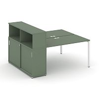 Бенч-система с опорным шкафом-купе с надставкой Concept CN.DRS-239