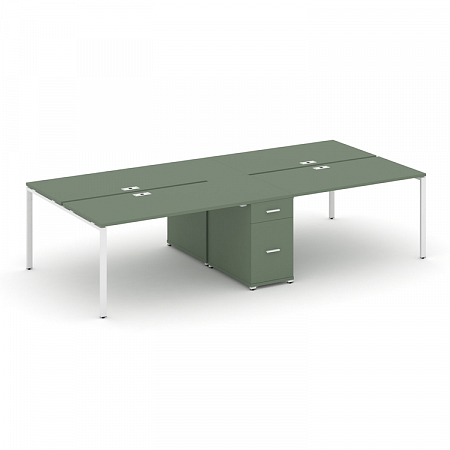 Бенч-система на 4 места с 1 опорной тумбой Concept CN.DRS-423