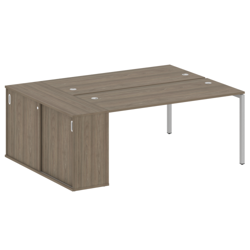 Бенч-система с шкафом-купе на П-обр. м/к Metal System Quattro 40БП.РС-СШК-1.4 фото 3