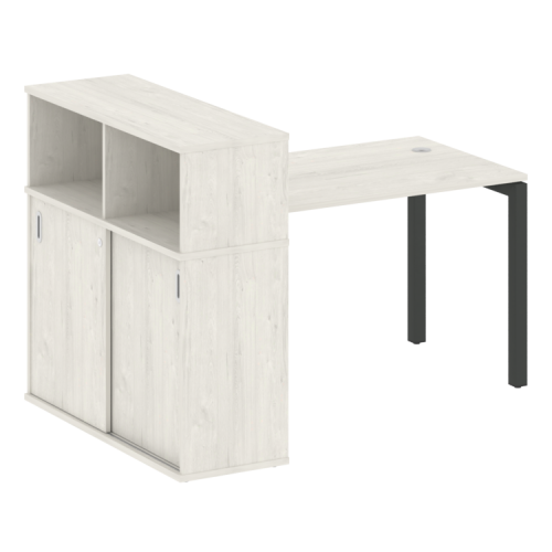 Стол офисный с шкафом-купе на П-обр. м/к Metal System Quattro 50БП.РС-СШК-3.2 фото 5 Стол офисный с шкафом-купе на П-обр. м/к Metal System Quattro 50БП.РС-СШК-3.2 фото 5