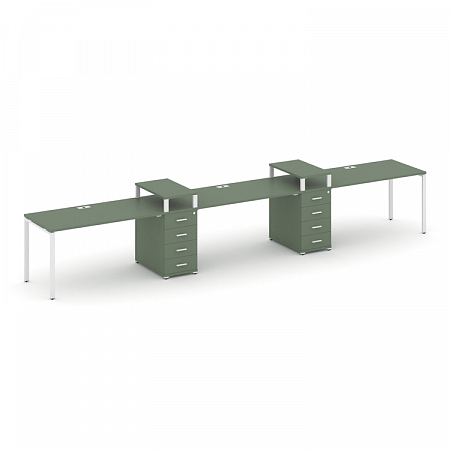 Бенч-система на 3 места с 2 опорными тумбами Concept CN.ORS-451