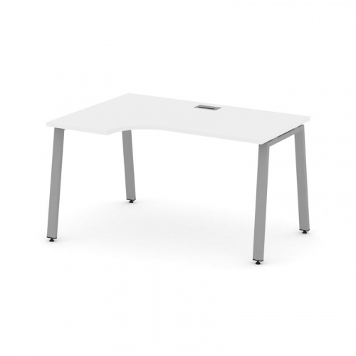 Style Project Стол рабочий эргоном. SN-6A.SPA-022(L) Антрацит/Металл Белый 1580*800/980*750 фото 9