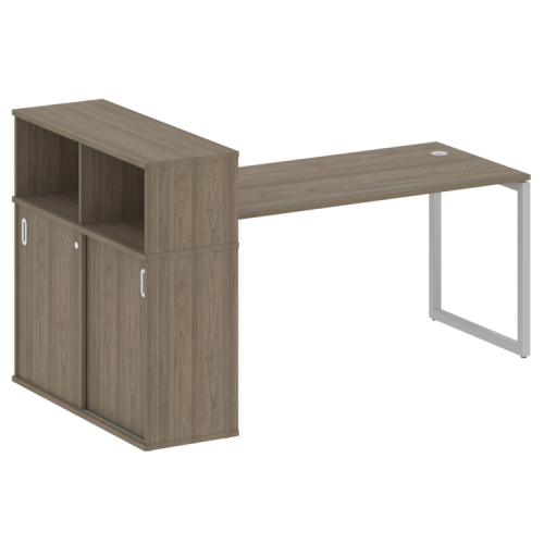 Стол офисный с шкафом-купе на О-обр. м/к Metal System Quattro 40БО.РС-СШК-3.4 фото 3 Стол офисный с шкафом-купе на О-обр. м/к Metal System Quattro 40БО.РС-СШК-3.4 фото 3