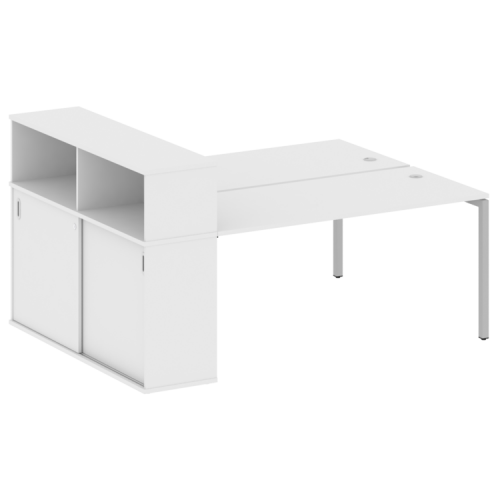 Бенч-система с шкафом-купе на П-обр. м/к Metal System Quattro 40БП.РС-СШК-2.4 фото 4