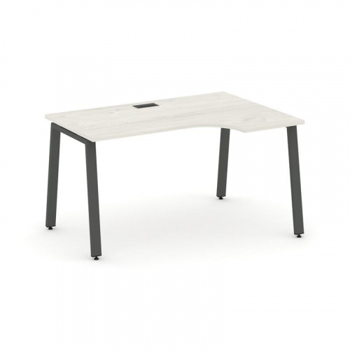Style Project Стол рабочий эргоном. SN-6A.SPA-022(R) Антрацит/Металл Белый 1580*800/980*750 фото 24