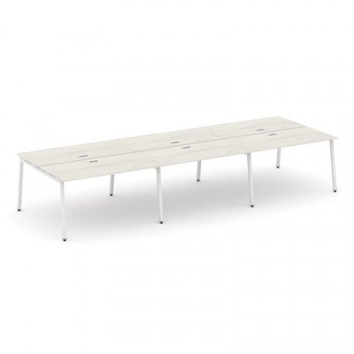 Style Project Рабочая станция 2-х сторон. SN-4A.DRS-073 Тиквуд Светлый/Металл Белый 4140*1432*750 фото 27