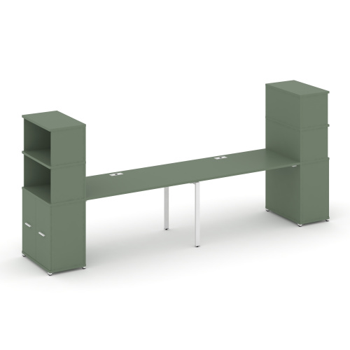 Бенч-система с опорными распашными шкафами Concept CN.ORS-232 Бенч-система с опорными распашными шкафами Concept CN.ORS-232