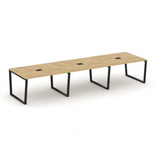 Style Project Стол переговорный SN-6T2.SPRG-053 Акация Лорка/Металл Антрацит/Заглушка Металл Антраци Style Project Стол переговорный SN-6T2.SPRG-053 Акация Лорка/Металл Антрацит/Заглушка Металл Антраци